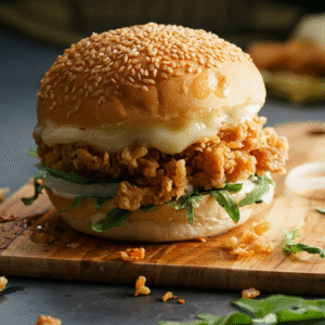 Crispy Chicken Cheese Burger